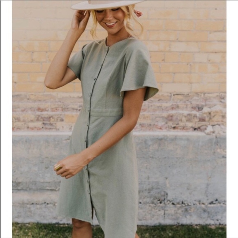 NWT Roolee Marsha Button Dress